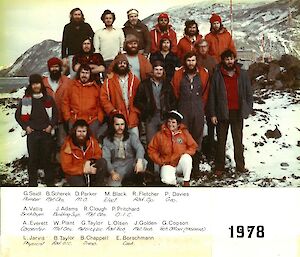 A group photo of the 1978 ANARE