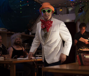 A man dressed as Elton John