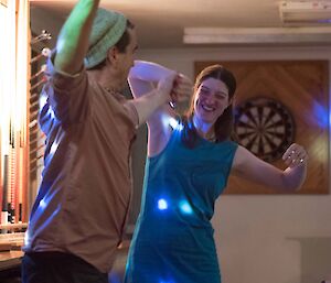 Two people dancing