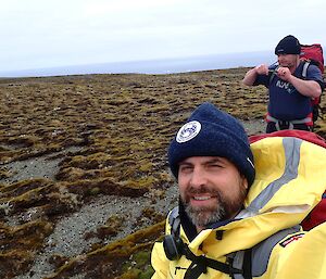 Two men on the feldmark at the top of the plateau