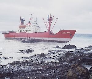 The next day with the ship aground – part of a series taken as Station Photographer for the AAD.