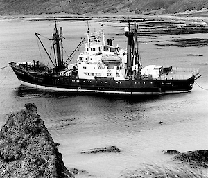 In Buckles Bay after refloating by the Lady Lorraine.