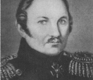 A picture of early explorer Admiral Fabien Gottleib Thaddeus von Bellingshausen