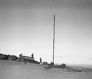 Australasian Antarctic Expedition wireless mast atop Wireless Hill