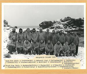 Group shot of the 1966 ANARE