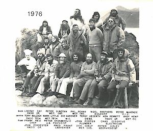 A group shot of the 1975 ANARE