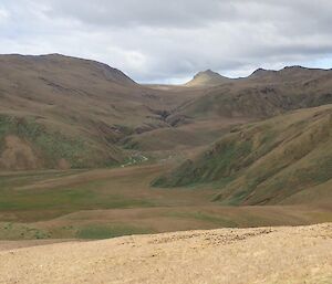 Sawyer Creek heading out of Green Gorge shows one of the old fault lines from the creation of the island