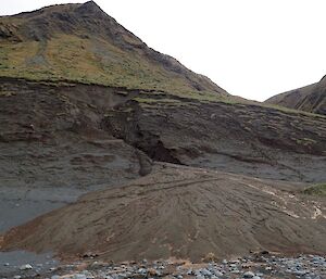 The landslip near First Gully that took out our water line in the earthquake last year.