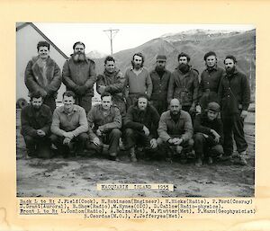 A group shot of the 1955 ANARE