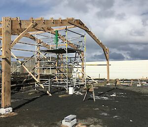 Framework for the new boatshed