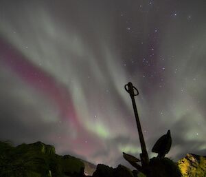 An aurora over the anchor memorial