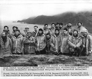 A group shot of the 1969 ANARE team