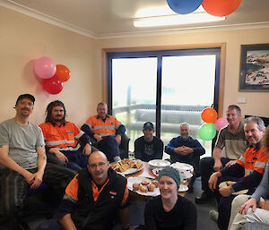 The 70th ANARE Team Macquarie Island celebrating Cumpston’s Cottage 20th anniversary