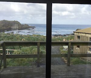 A photo showing the view of water hills and Cumpstons Cottage from Dr Jan Wallace’s room