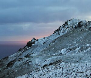 Mount Ainsworth under snow.