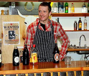 The ‘Blind Barman’ Nick Baker enjoying a lighter moment during filming of Some Good, Some Bad, and Some Ugly’ — Macquarie Island