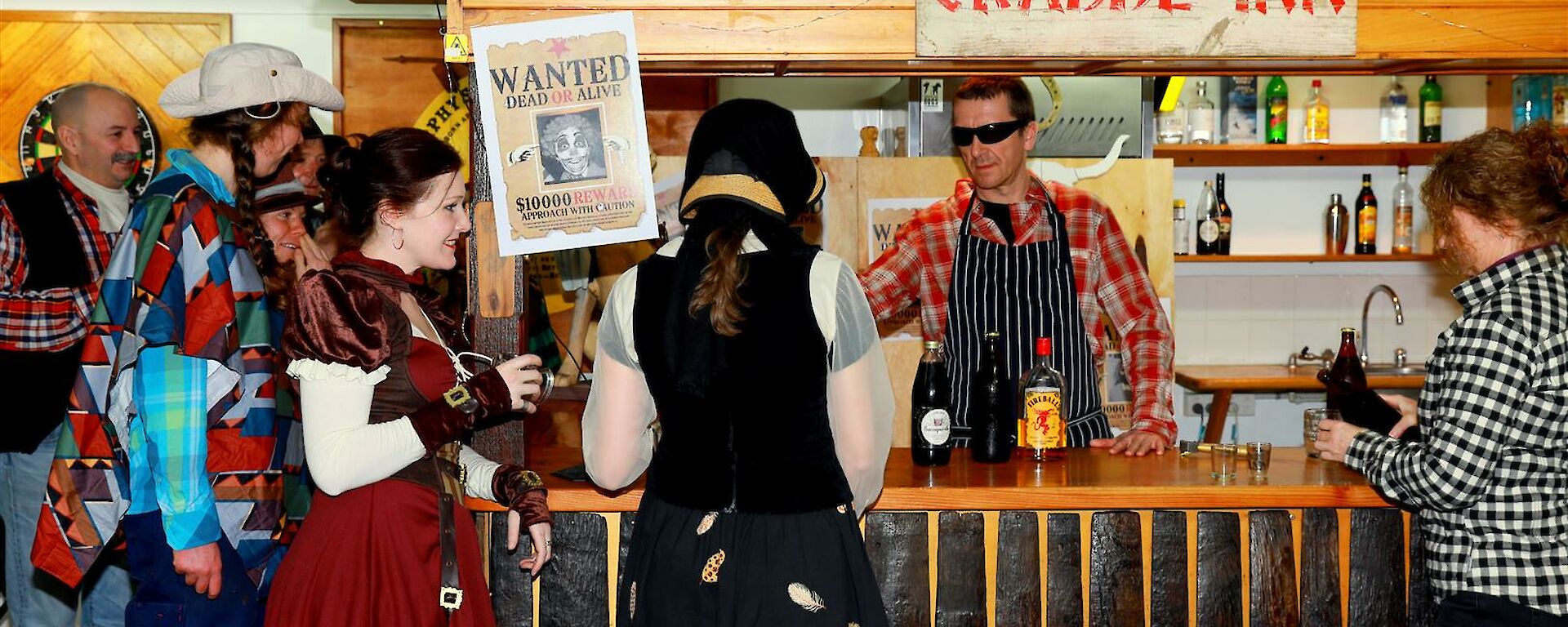 Shooting the bar scene for the entry for the 48 hour Antarctic Film Festival.
