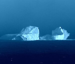 An iceberg out in the ocean off Macquarie Island.