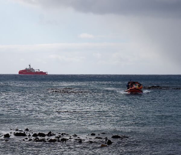 The new French Navy vessel L’Astrolabe completed a resupply of cargo and transfer of 10 new expeditioners to Macquarie Island today — The arrival of the 10 new expeditioners marks the commencement of the summer season at Macquarie Island — Across the summer season, a total of 19 summer expeditioners will be focused on a range of important science projects including: * Ongoing monitoring by the Albatross and Giant Petrel Program researchers * A geology project collecting basalt samples to determine the age and origin of the magmatism along the Australian-Pacific plate boundary * Monitoring ecosystem responses after the Macquarie Island Pest Eradication Project, including invertebrates, burrowing petrels and skua * A conservation project focused on monitoring the critically endangered Azorella macquariensis * The collection of lake sediment samples to study climatic and ecosystem changes.