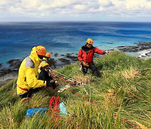 The rope rescue team in action.