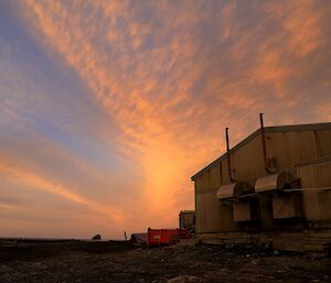 An amazing sunset over Macquarie Island station.