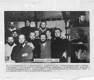 The 1948 Macquarie Island wintering team.