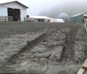 The area on station where Return To Australia cargo is stored now empty