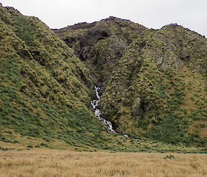 A view looking at Flat Creek Waterfall on Macquarie Island