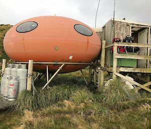 A view of the googie hut at Brothers Point on Macquarie Island recently