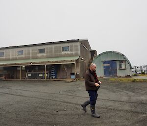 A view of the Multi-purpose building and the old Post Office building at Macquarie Island