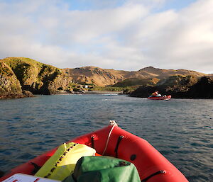 The IRB’s arriving at Green Gorge, Macquarie Island