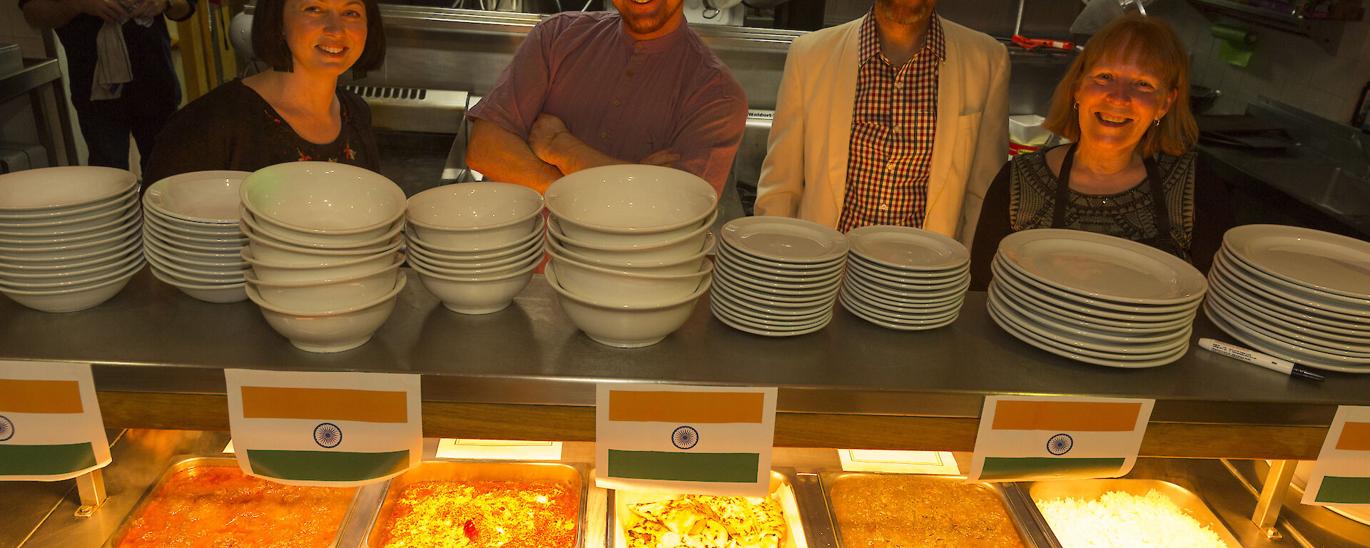 The Curry Cooks at Macca: Cathryn, Richard, Jez and Ali