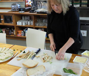 Station Leader, Ali, making cucumber sandwiches at Macca recently
