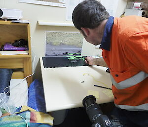 Chris working on the special effects for the Macca entry in the 48 hour Antarctic Film Festival