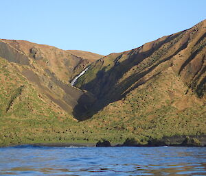 A view of Red River Falls taken from the sea