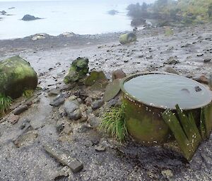 A heritage site at southerly Hurd Point containing the remains of tripots for collecting seal and penguin oil