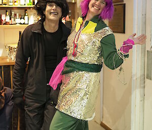 Our Croc-in-a-frock Danielle, with the station Goth Norbert