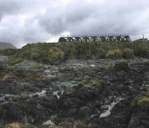 A panorama view of the island taken from the middle of the isthmus — looking left to right — south to north