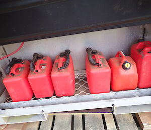 Fuel containers in the bunded area within each RAPS unit