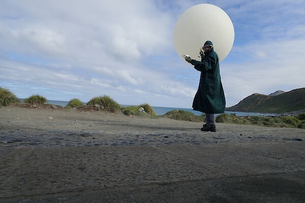 A balloon release on Macquarie Island recently