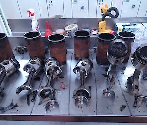 Picture of engine parts and bits