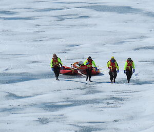 Rescue team on Kista Strait
