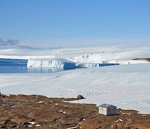 The hut was moved from Heard Island to Mawson