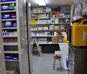This is photo of the medical store room, it is a mini pharmacy