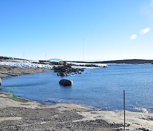 This is the amazing view over west arm that Pete the chippy has from his workshop