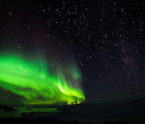 The Aurora on 19 March filled the sky with dancing light