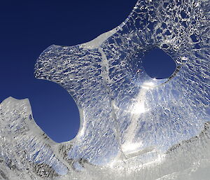 Another amazing ice sculpture created by the wind
