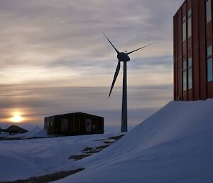 The wind turbine generators provide the bulk of the stations power needs