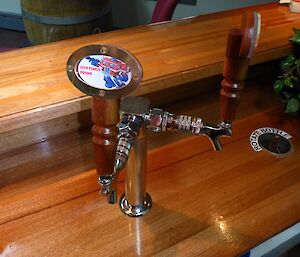 Custom Hoptimus Prime beer tap handles.