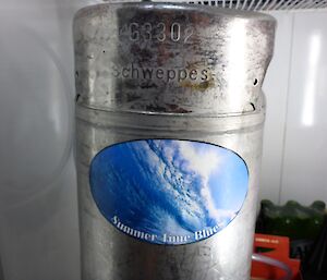 A frosty keg of beer